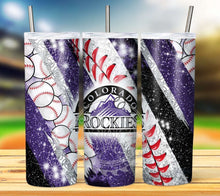 Load image into Gallery viewer, Professional Baseball Glitter Tumbler Graphics Package