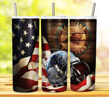 Load image into Gallery viewer, Professional Football Helmet and Flag Tumbler Graphics Package