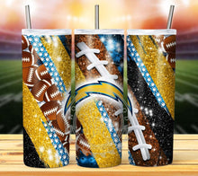 Load image into Gallery viewer, Professional Football Glitter Tumbler Graphics Package