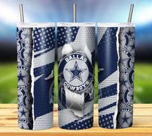 Load image into Gallery viewer, Professional Football Ripped Hole Tumbler Graphics Package