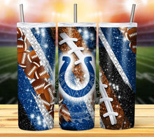 Load image into Gallery viewer, Professional Football Glitter Tumbler Graphics Package