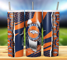 Load image into Gallery viewer, Professional Football Ripped Hole Tumbler Graphics Package