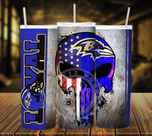 Load image into Gallery viewer, Professional Football Loyal Skull Tumbler Graphics Package