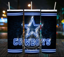 Load image into Gallery viewer, Professional Football Neon Lights Tumbler Graphics Package