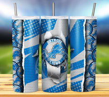 Load image into Gallery viewer, Professional Football Ripped Hole Tumbler Graphics Package