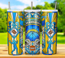Load image into Gallery viewer, Professional Football Stained Glass v1 Tumbler Graphics Package