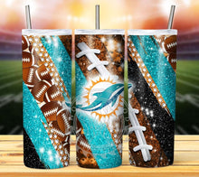 Load image into Gallery viewer, Professional Football Glitter Tumbler Graphics Package