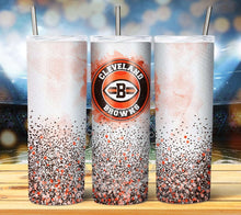 Load image into Gallery viewer, Professional Football Watercolor Glitter Tumbler Graphics Package
