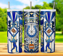 Load image into Gallery viewer, Professional Football Stained Glass v1 Tumbler Graphics Package