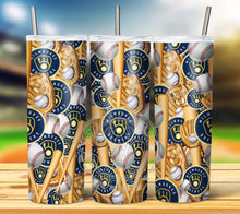 Load image into Gallery viewer, Professional Baseball Seamless Tumbler Graphics Package