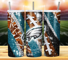 Load image into Gallery viewer, Professional Football Glitter Tumbler Graphics Package