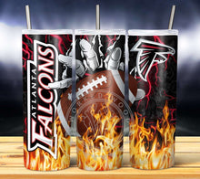 Load image into Gallery viewer, Professional Football Glove on Fire Tumbler Graphics Package