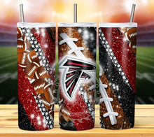 Load image into Gallery viewer, Professional Football Glitter Tumbler Graphics Package
