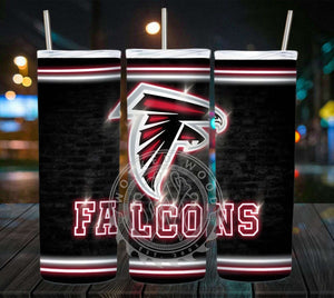 Professional Football Neon Lights Tumbler Graphics Package