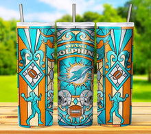 Load image into Gallery viewer, Professional Football Stained Glass v1 Tumbler Graphics Package