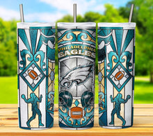 Load image into Gallery viewer, Professional Football Stained Glass v1 Tumbler Graphics Package