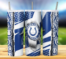 Load image into Gallery viewer, Professional Football Ripped Hole Tumbler Graphics Package