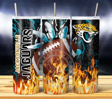 Load image into Gallery viewer, Professional Football Glove on Fire Tumbler Graphics Package