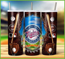 Load image into Gallery viewer, Professional Baseball Wooden Frame Tumbler Graphics Package