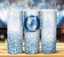 Load image into Gallery viewer, Professional Football Watercolor Glitter Tumbler Graphics Package