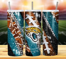 Load image into Gallery viewer, Professional Football Glitter Tumbler Graphics Package