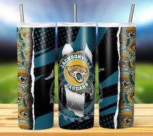 Load image into Gallery viewer, Professional Football Ripped Hole Tumbler Graphics Package