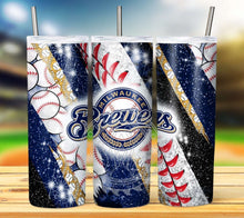 Load image into Gallery viewer, Professional Baseball Glitter Tumbler Graphics Package