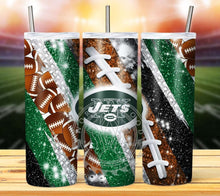 Load image into Gallery viewer, Professional Football Glitter Tumbler Graphics Package