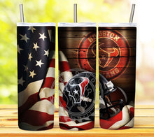 Load image into Gallery viewer, Professional Football Helmet and Flag Tumbler Graphics Package