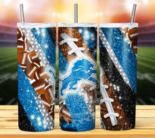 Load image into Gallery viewer, Professional Football Glitter Tumbler Graphics Package