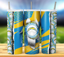 Load image into Gallery viewer, Professional Football Ripped Hole Tumbler Graphics Package