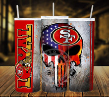 Load image into Gallery viewer, Professional Football Loyal Skull Tumbler Graphics Package