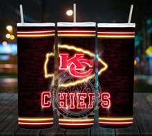 Load image into Gallery viewer, Professional Football Neon Lights Tumbler Graphics Package