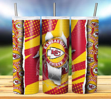 Load image into Gallery viewer, Professional Football Ripped Hole Tumbler Graphics Package