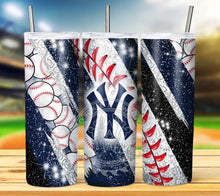 Load image into Gallery viewer, Professional Baseball Glitter Tumbler Graphics Package
