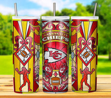Load image into Gallery viewer, Professional Football Stained Glass v1 Tumbler Graphics Package