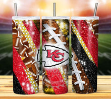 Load image into Gallery viewer, Professional Football Glitter Tumbler Graphics Package