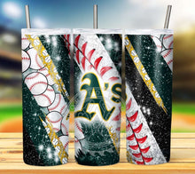Load image into Gallery viewer, Professional Baseball Glitter Tumbler Graphics Package