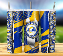Load image into Gallery viewer, Professional Football Ripped Hole Tumbler Graphics Package
