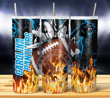 Load image into Gallery viewer, Professional Football Glove on Fire Tumbler Graphics Package