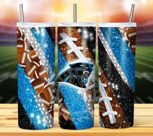 Load image into Gallery viewer, Professional Football Glitter Tumbler Graphics Package