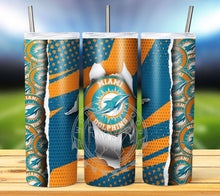 Load image into Gallery viewer, Professional Football Ripped Hole Tumbler Graphics Package