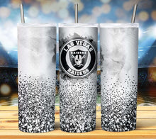 Load image into Gallery viewer, Professional Football Watercolor Glitter Tumbler Graphics Package