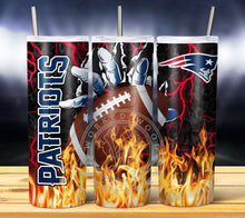 Load image into Gallery viewer, Professional Football Glove on Fire Tumbler Graphics Package