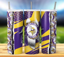 Load image into Gallery viewer, Professional Football Ripped Hole Tumbler Graphics Package