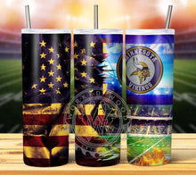 Load image into Gallery viewer, Professional Football Grunge Tumbler Graphics Package