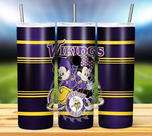 Professional Football Micky and Minnie Tumbler Graphics Package