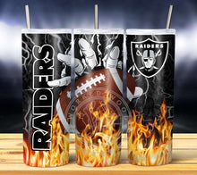 Load image into Gallery viewer, Professional Football Glove on Fire Tumbler Graphics Package