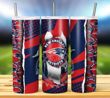 Load image into Gallery viewer, Professional Football Ripped Hole Tumbler Graphics Package