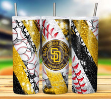 Load image into Gallery viewer, Professional Baseball Glitter Tumbler Graphics Package